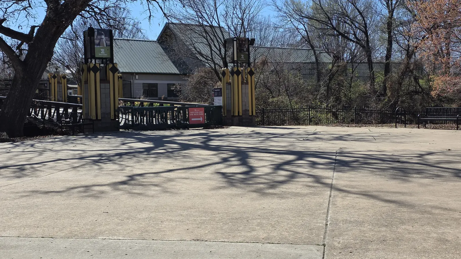 Tulsa Zoo habitat and shaded walking area for families