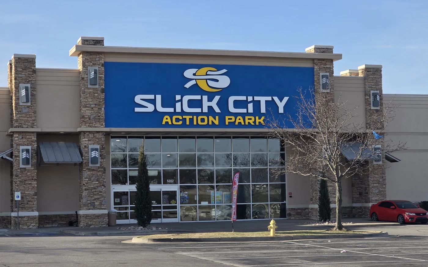 Slick City Action Park exterior in Tulsa, Oklahoma